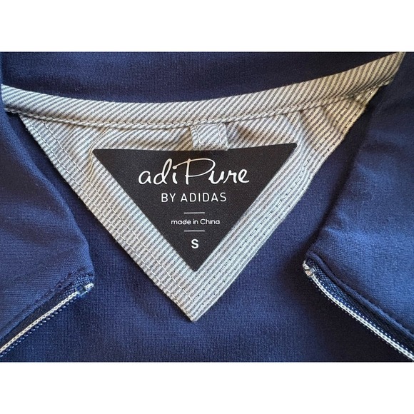 Adidas adiPure Pebble Beach 1919 Golf 1/4 Zip Pullover Navy Men's Small - Picture 4 of 8